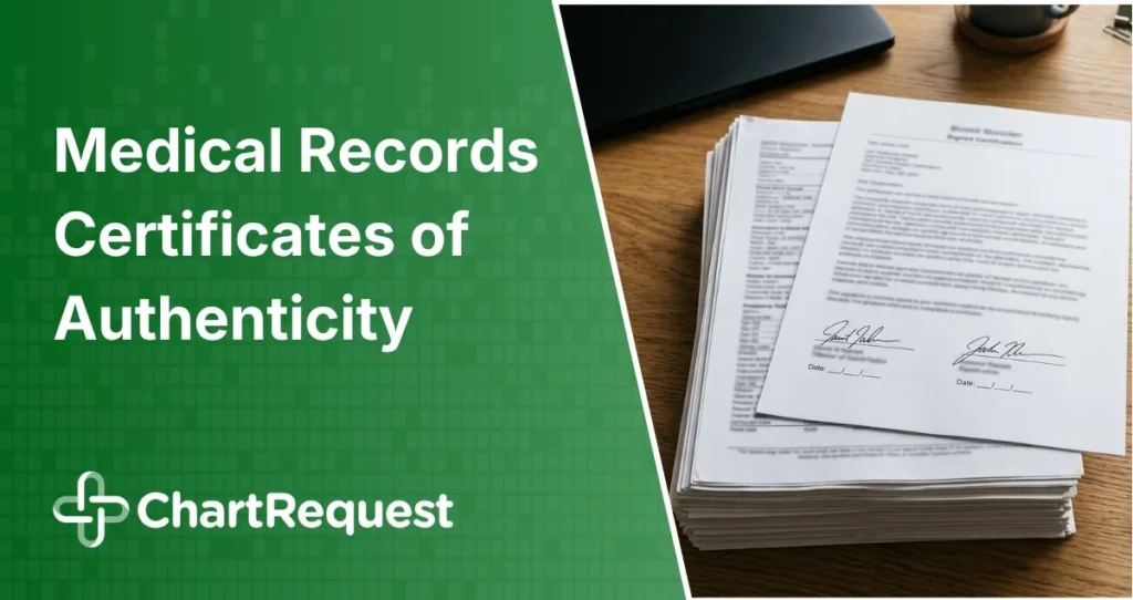 Medical Records Certificates of Authenticity